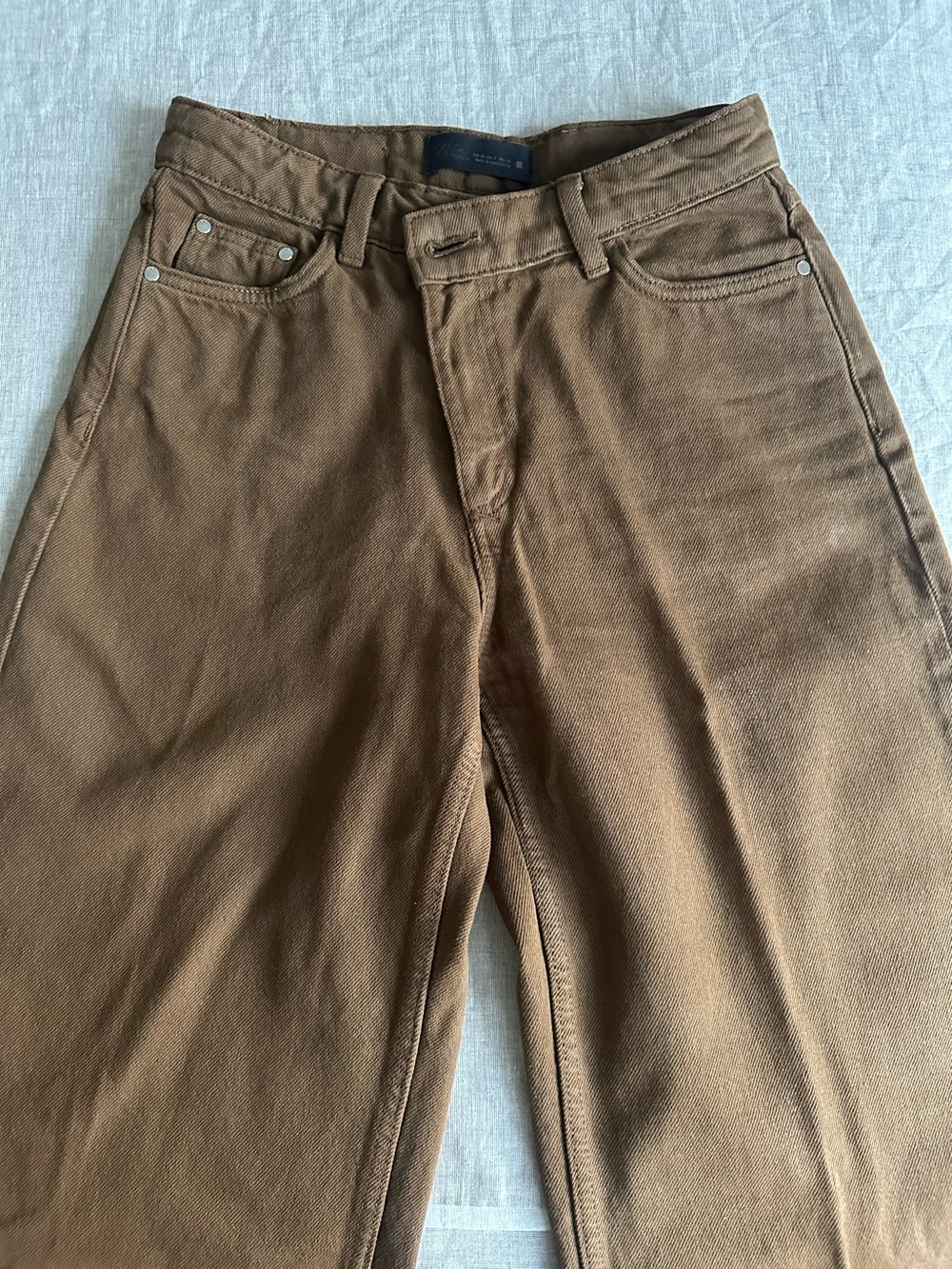 Women’s 32” Brown Cotton Twill Pants